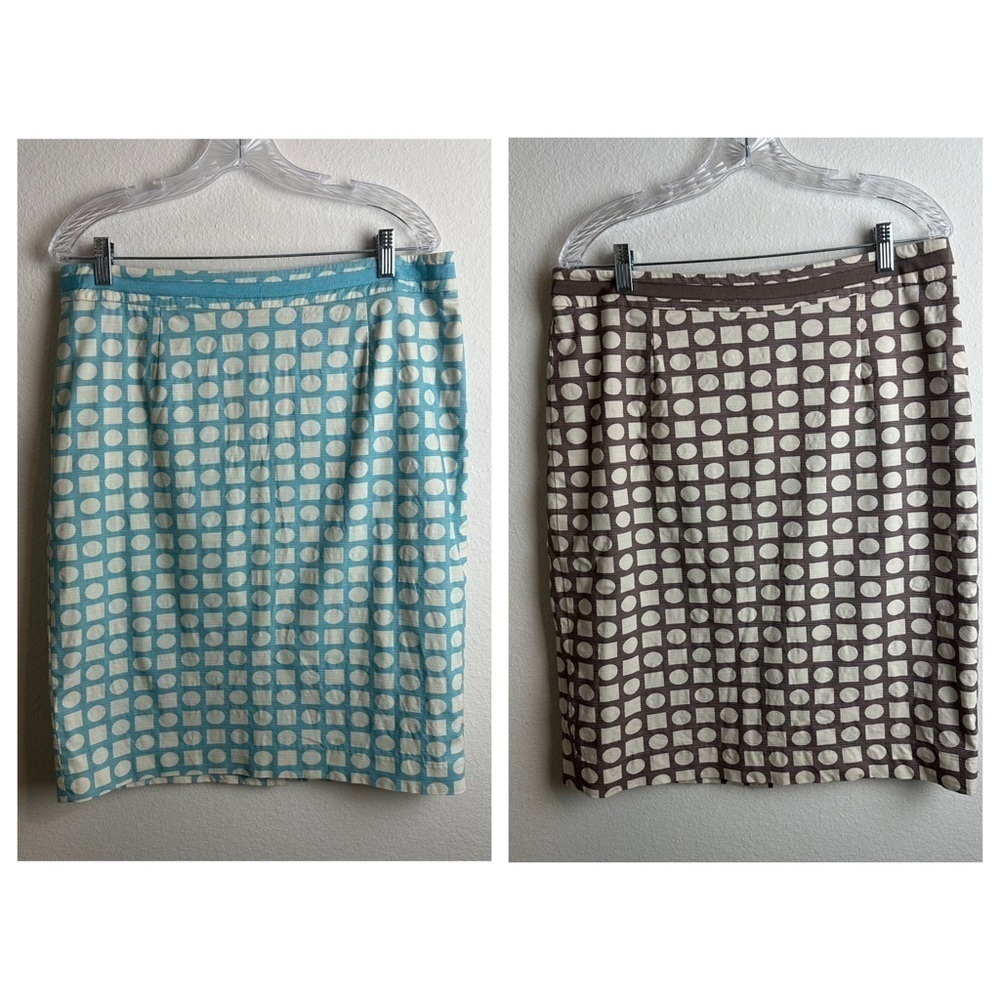 Boden Geometric Skirt bundle Women Size 12 Pencil High Waist Below Knee long